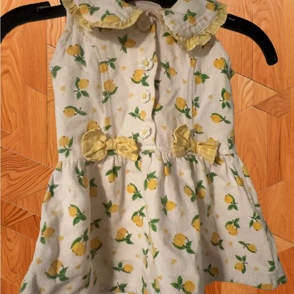 Vintage girls’ lemon print dress